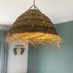 Abat-jour pour lustre fibres naturelles