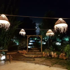 Abat-jour pour lustre style maroc dôme xl doum en fibre alfa