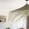 Abat-jour pour suspension naturelle ajourée m forme parasol fibre alfa
