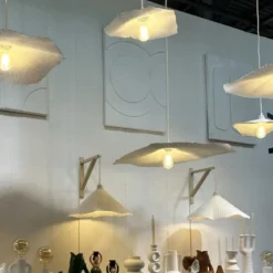Abat-jour suspension en papier mâché