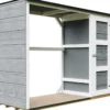 Abri à bûches extérieur 75x217xh159cm abri à outils 1,09m²+0.53m²cavern steel