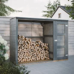 Abri à bûches extérieur75x217xh159cm abri à outils 1,09m²+0.53m²tundra cavern