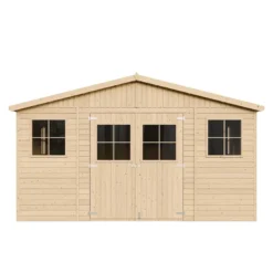 Abri de jardin en bois avec les planchers imprégné -h246x418x522 cm-20 m²