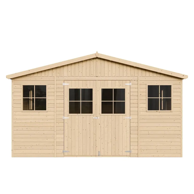 Abri de jardin en bois avec les planchers imprégné -h246x418x522 cm-20 m²