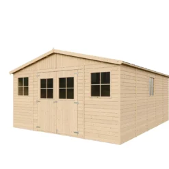 Abri de jardin en bois avec les planchers imprégné -h246x418x522 cm-20 m²