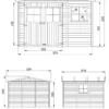 Abride jardin en bois avec les planchers imprégné - h226x316x324 cm-9 m²