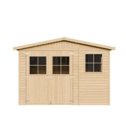 Abride jardin en bois avec les planchers imprégné - h226x316x324 cm-9 m²