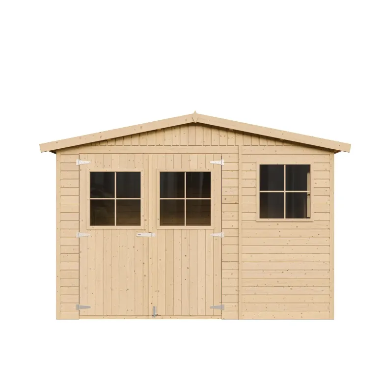 Abride jardin en bois avec les planchers imprégné - h226x316x324 cm-9 m²