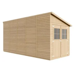 Abri de jardin en bois avec paroi latérale les planchers imprégné - 10 m2
