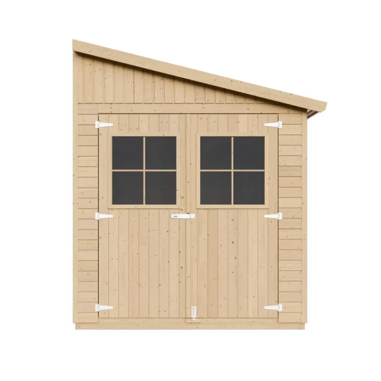 Abri de jardin en bois avec paroi latérale plus les planchers imprégné 8 m2
