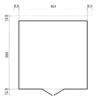 Abri de jardin en bois avec plancher imprégné - h246 x 418 x 420 cm- 16 m²