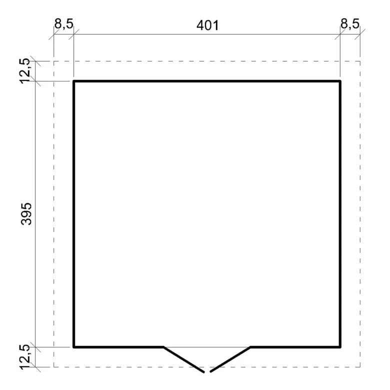 Abri de jardin en bois avec plancher imprégné - h246 x 418 x 420 cm- 16 m²