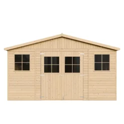 Abri de jardin en bois avec plancher imprégné - h246 x 418 x 420 cm- 16 m²