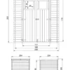Abri de jardin en bois avec sol traité - l204xl204xh200 cm-3.53 m2