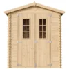 Abri de jardin en bois avec sol traité - l196xl136xh218 cm- 1.98