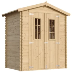 Abri de jardin en bois avec sol traité - l196xl136xh218 cm- 1.98