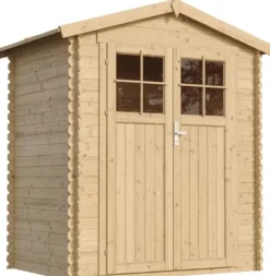Abri de jardin en bois avec sol traité - l196xl136xh218 cm- 1.98