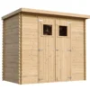 Abri de jardin en bois avec sol traité - l239xl142xh200cm-2.63 m2