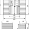 Abri de jardin en bois avec sol traité - l239xl142xh200cm-2.63 m2
