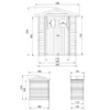 Abri de jardin en bois avec sol traité - l196xl136xh218 cm- 1.98