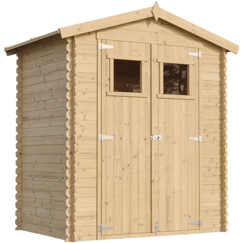 Abri de jardin en bois avec sol traité - l196xl136xh218 cm- 1.98