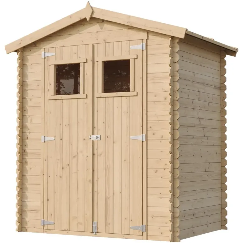 Abri de jardin en bois avec sol traité - l196xl136xh218 cm- 1.98