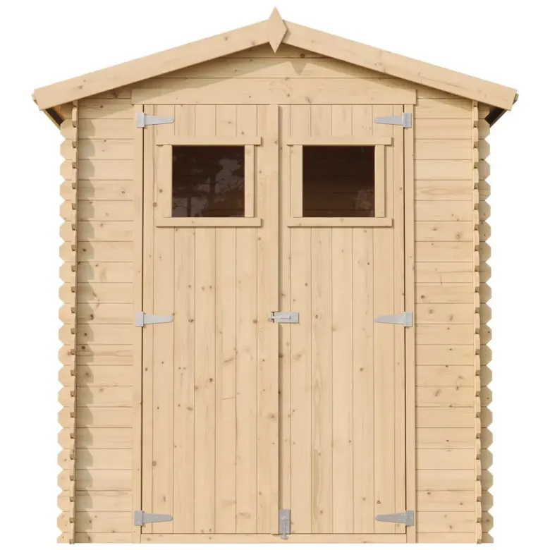 Abri de jardin en bois avec sol traité - l196xl136xh218 cm- 1.98