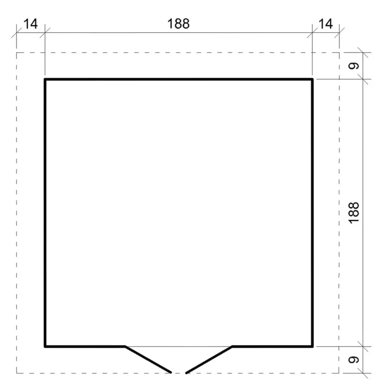Abri de jardin en bois avec sol traité l216xl206xh218 cm - 3.53 m2