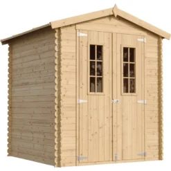 Abri de jardin en bois avec sol traité - l186xl196xh218 cm - 2,82 m2