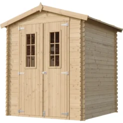 Abri de jardin en bois avec sol traité - l186xl196xh218 cm - 2,82 m2