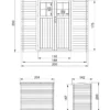 Abri de jardin en bois de haute qualité l204xl142xh200cm-2.22m2