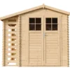 Abri de jardin en bois et range bûches extérieur - 3,53 + 0,97 m2