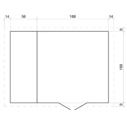 Abri de jardin en bois et range bûches extérieur - 3,53 + 0,97 m2