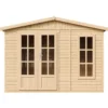 Abri de jardin en bois 6 m2 - avec des bardeaux bitumineux - vert