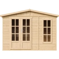 Abri de jardin en bois 6 m2 - avec des bardeaux bitumineux - marron
