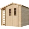 Abri de jardin en bois range bûches extérieurl206xl272xh218cm-3,53+0,97m2