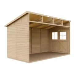 Abri de jardin en bois sans paroi latérale plus les planchers imprégné-8 m2