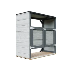 Abri de jardin pour poubelles, cache poubelle extérieur 2x240l gris