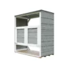 Abri de jardin pour poubelles, cache poubelle extérieur 2x240l gris