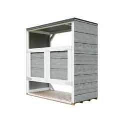 Abri de jardin pour poubelles, cache poubelle extérieur 2x240l gris