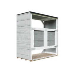 Abri de jardin pour poubelles, cache poubelle extérieur 2x240l gris