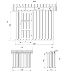 Abri de jardin qualité premium 3m² l161xl294xh239 cm - rouge