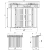 Abri de jardin qualité premium 3m² l161xl294xh239 cm - gris