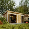 Abri de jardin qualité premium 8.52+2.95 m² garage moto exterieur gris foncé