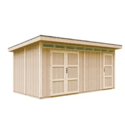 Abri de jardin qualité premium 8.52+2.95 m² garage moto exterieur gris foncé