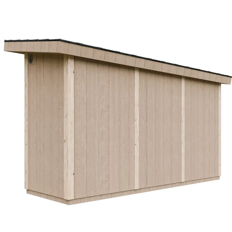 Abri de jardin qualité premium 4m² l161xl412xh239 cm - marron