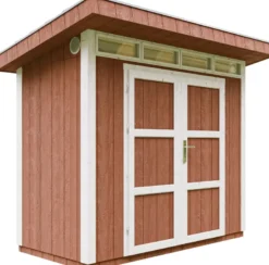 Abri de jardin qualité premium 3m² l161xl294xh239 cm - rouge