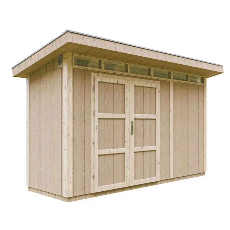 Abri de jardin qualité premium 4m² l161xl412xh239 cm - beige