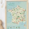 Affiche carte de france géante