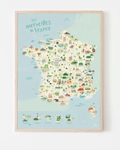 Affiche carte de france géante